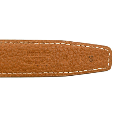 HERMES Cavalier SilverHardware belt Calf mens [Used]