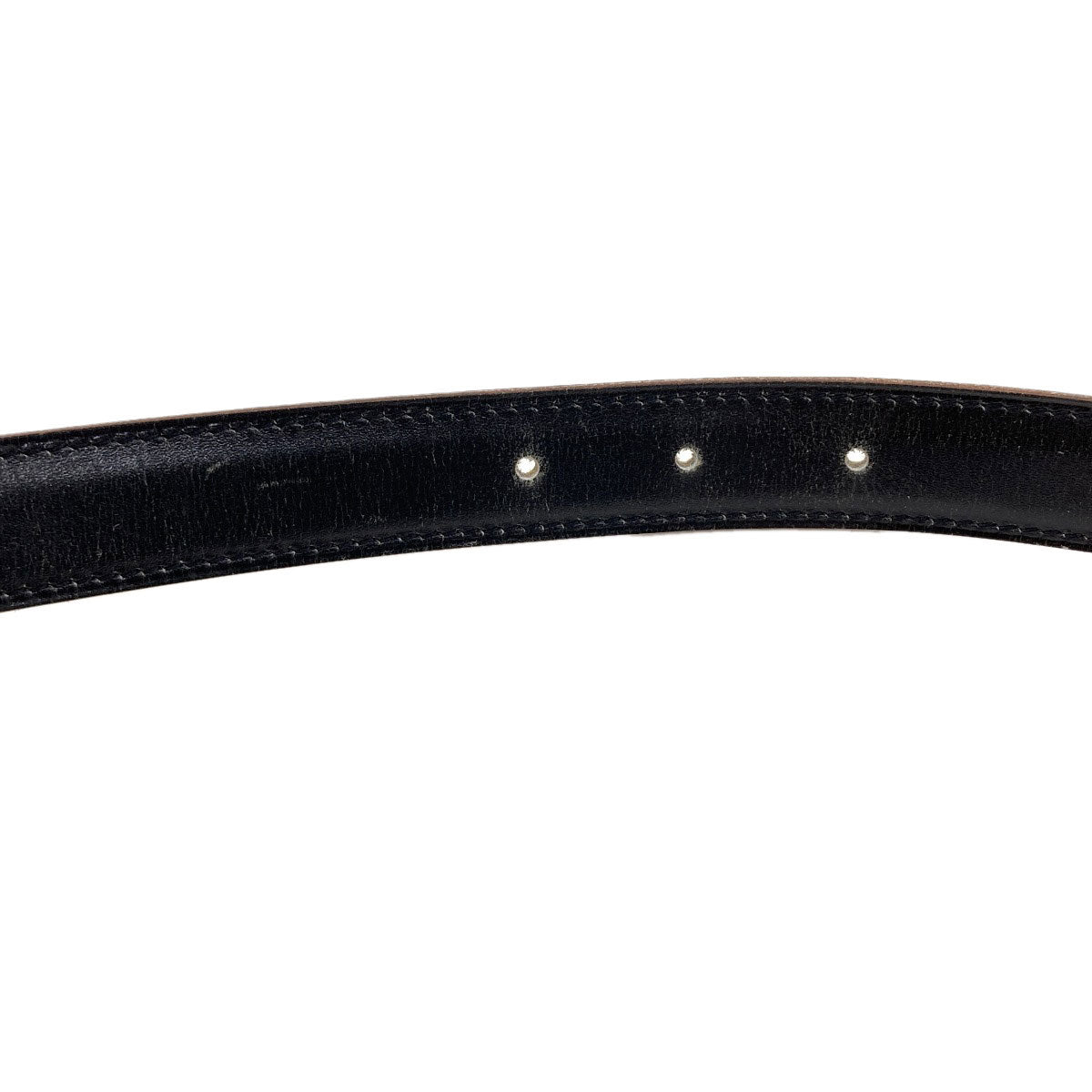 HERMES Cavalier SilverHardware belt Calf mens [Used]