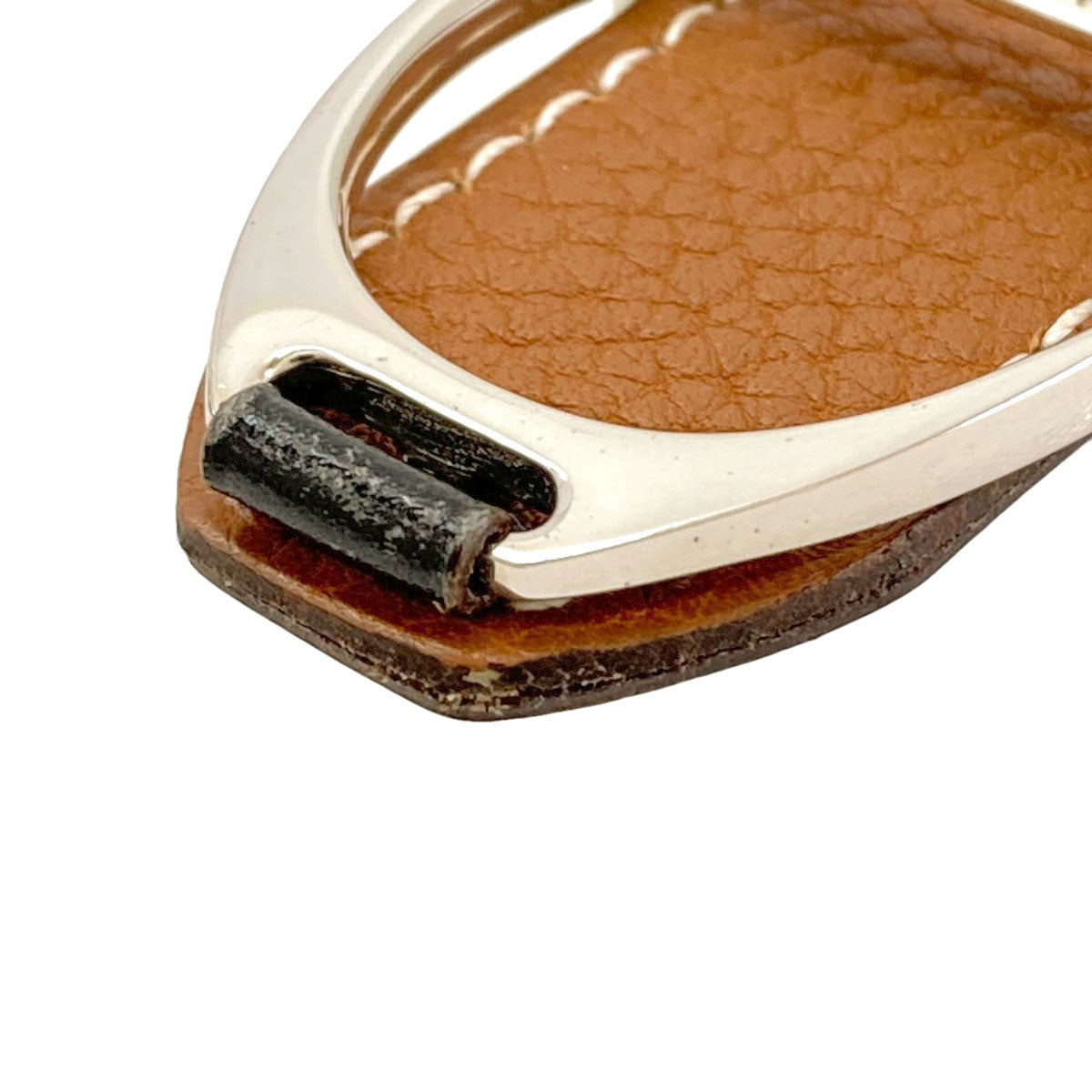 HERMES Cavalier SilverHardware belt Calf mens [Used]