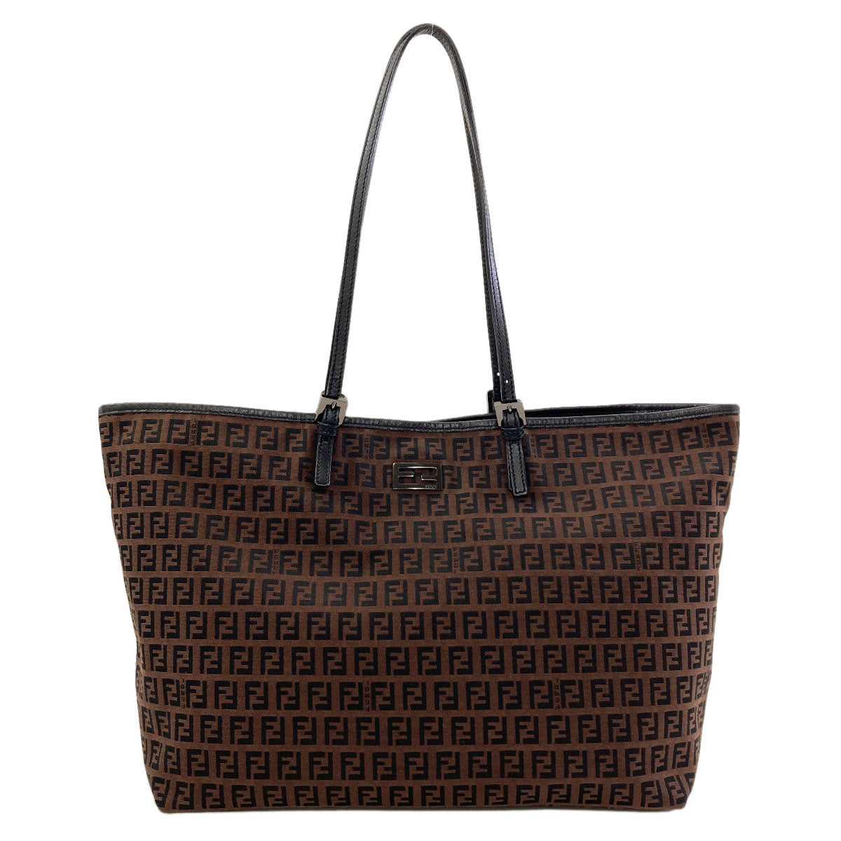 FENDI Zucchino Tote Bag Canvas LeatherLadies [Used]