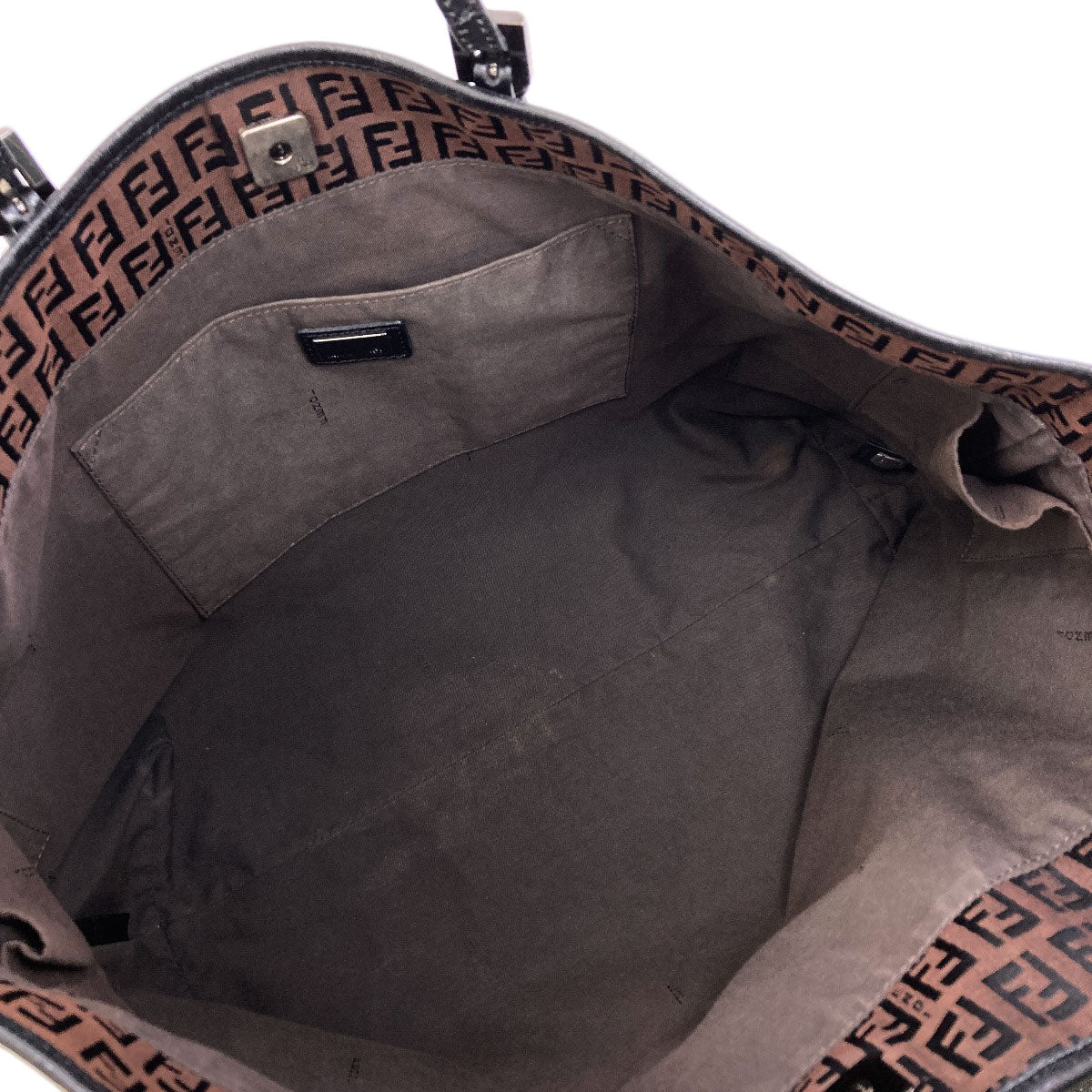 FENDI Zucchino Tote Bag Canvas LeatherLadies [Used]