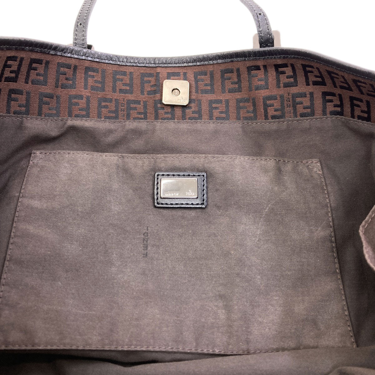 FENDI Zucchino Tote Bag Canvas LeatherLadies [Used]