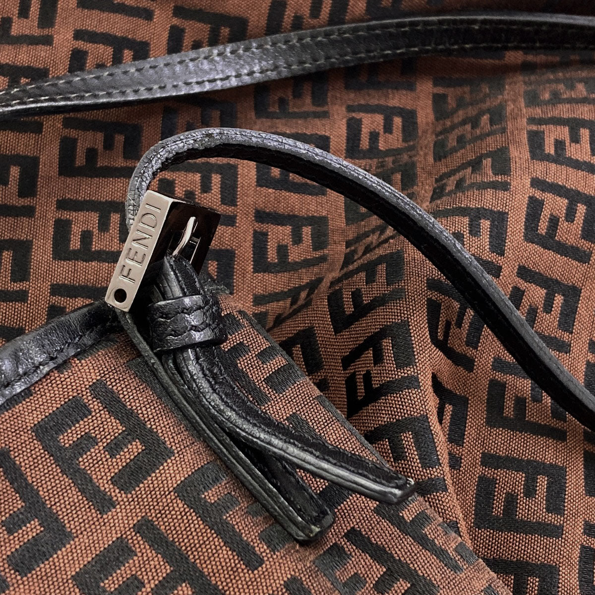 FENDI Zucchino Tote Bag Canvas LeatherLadies [Used]