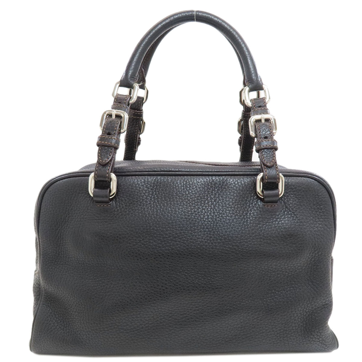 PRADA Embossed logo Handbag Leather Ladies [Used]