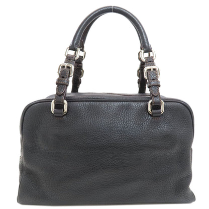 PRADA Embossed logo Handbag Leather Ladies [Used]