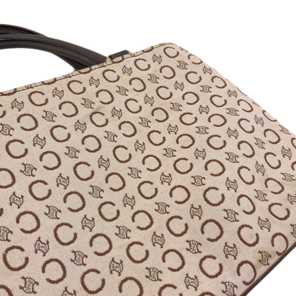 CELINE C Macadam Handbag Canvas LeatherLadies [Used]