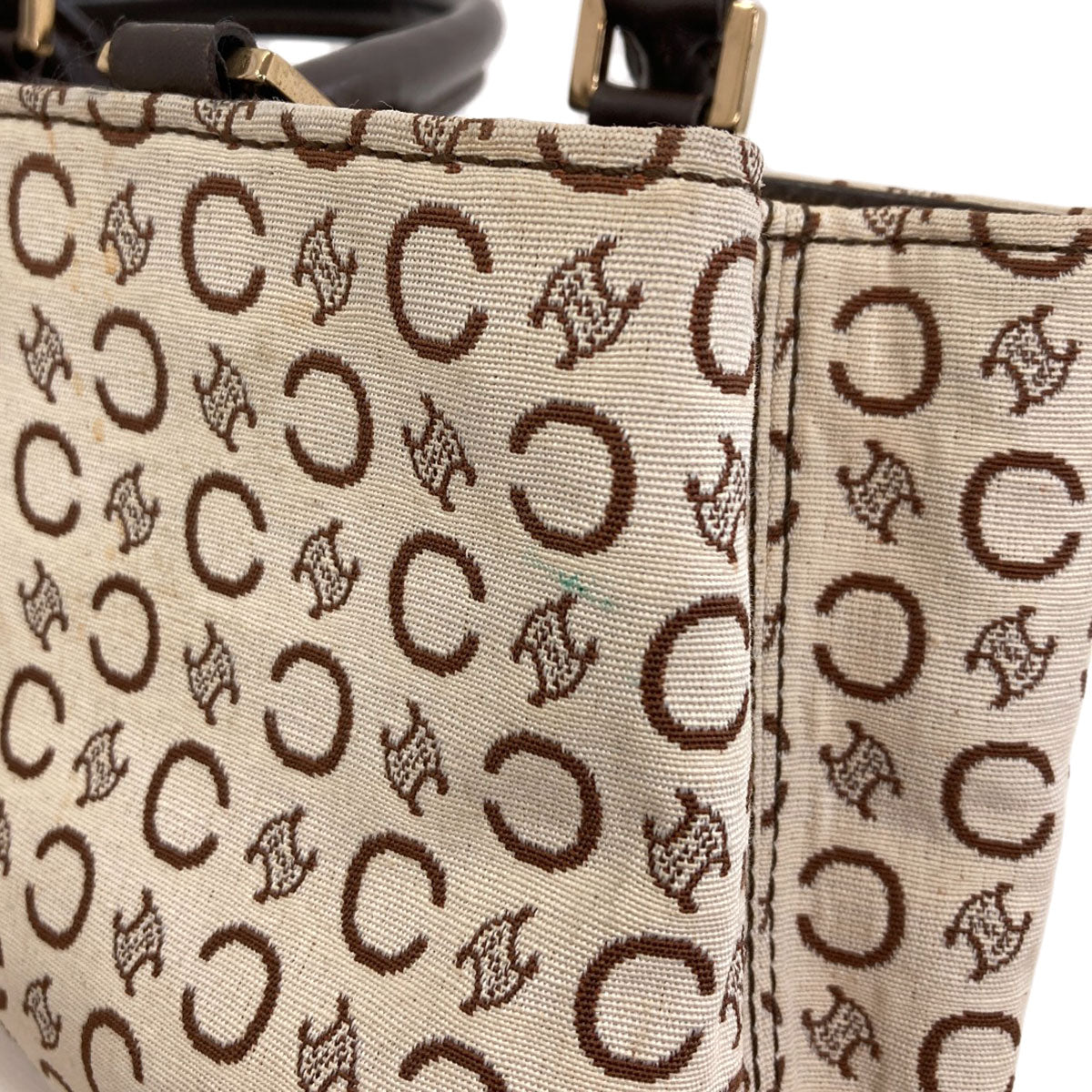 CELINE C Macadam Handbag Canvas LeatherLadies [Used]