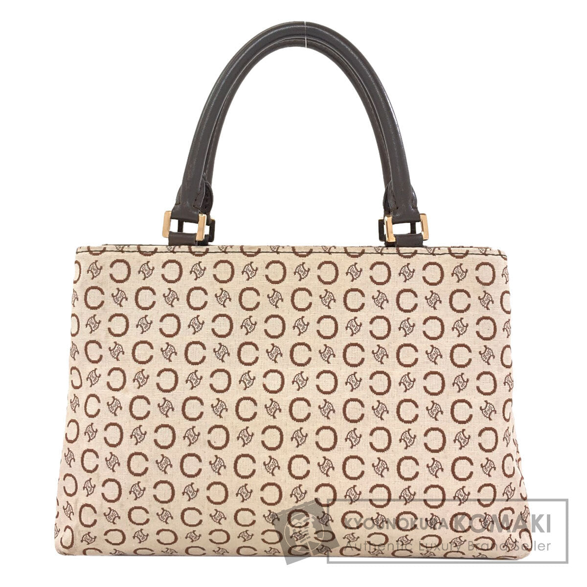 CELINE C Macadam Handbag Canvas LeatherLadies [Used]
