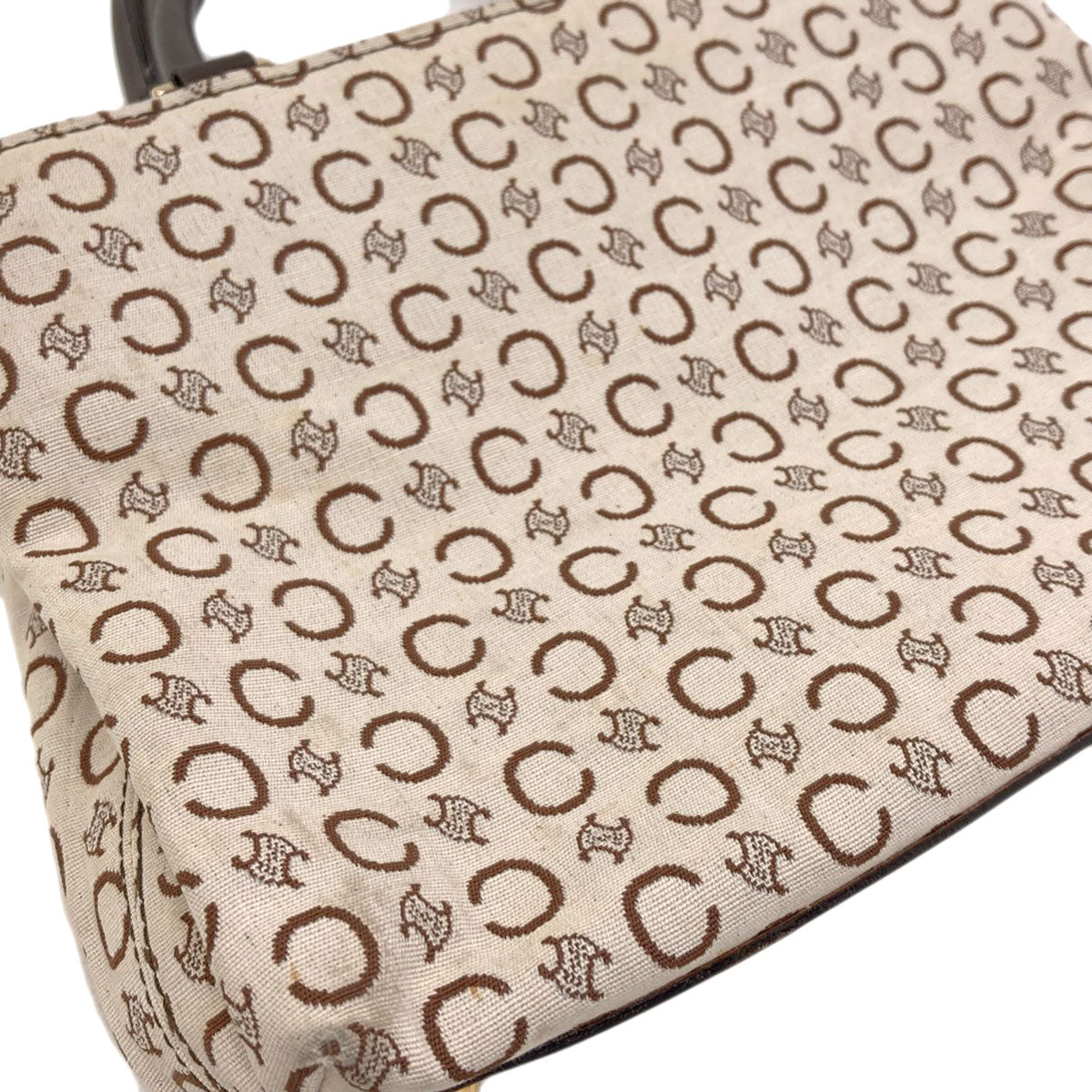 CELINE C Macadam Handbag Canvas LeatherLadies [Used]