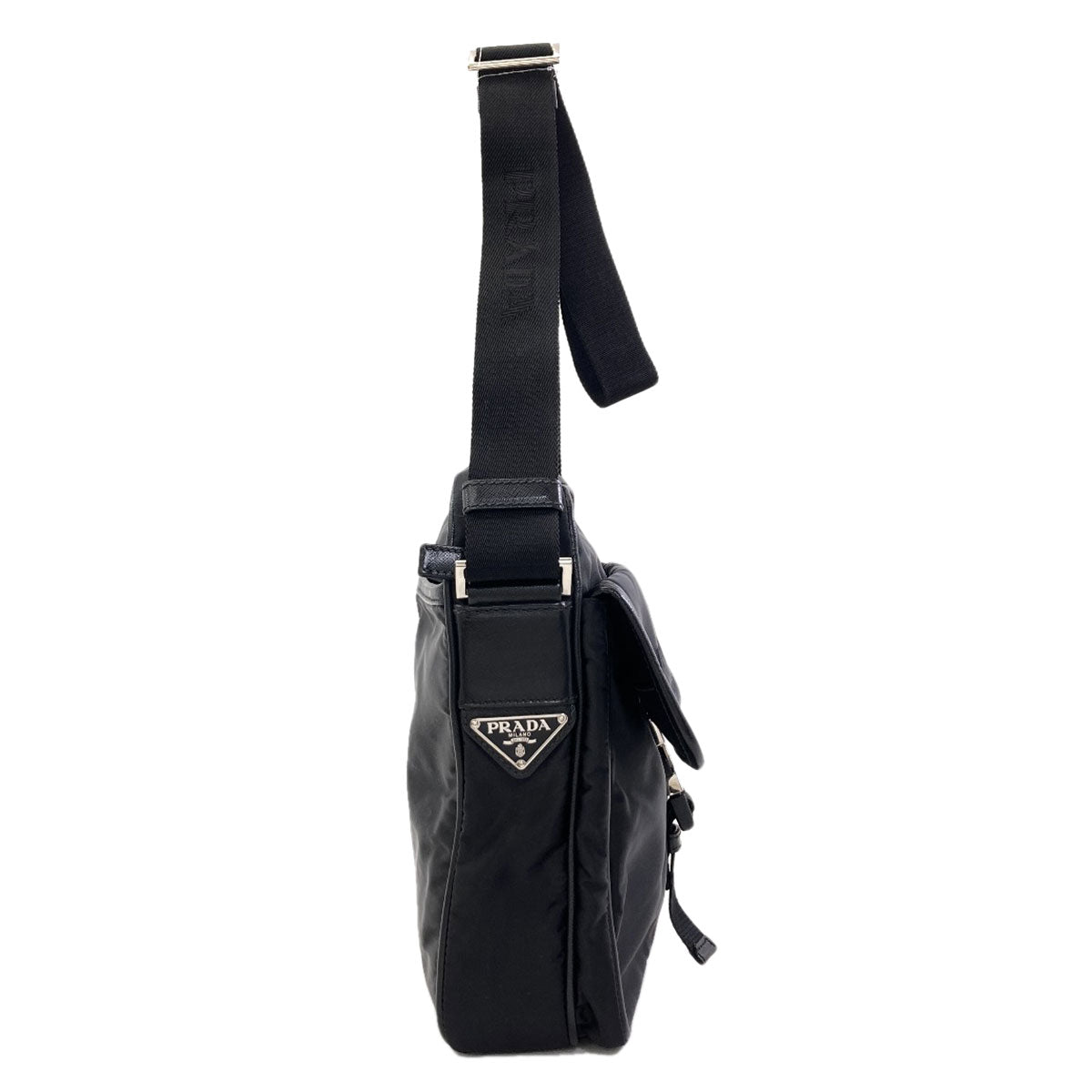 PRADA Long Shoulder Logo Hardware Shoulder Bag Nylon Ladies [Used]