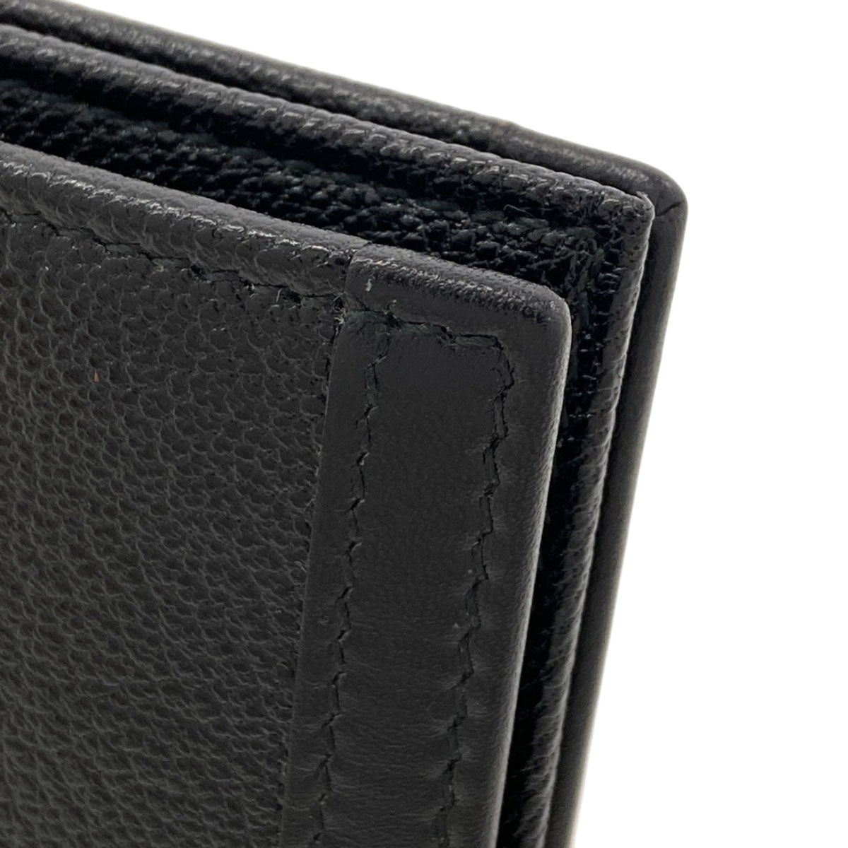 BVLGARI logo Card Case Leather Ladies [Used]