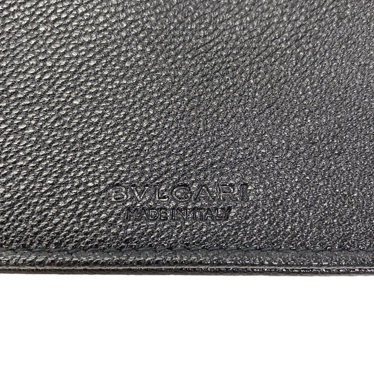 BVLGARI logo Card Case Leather Ladies [Used]