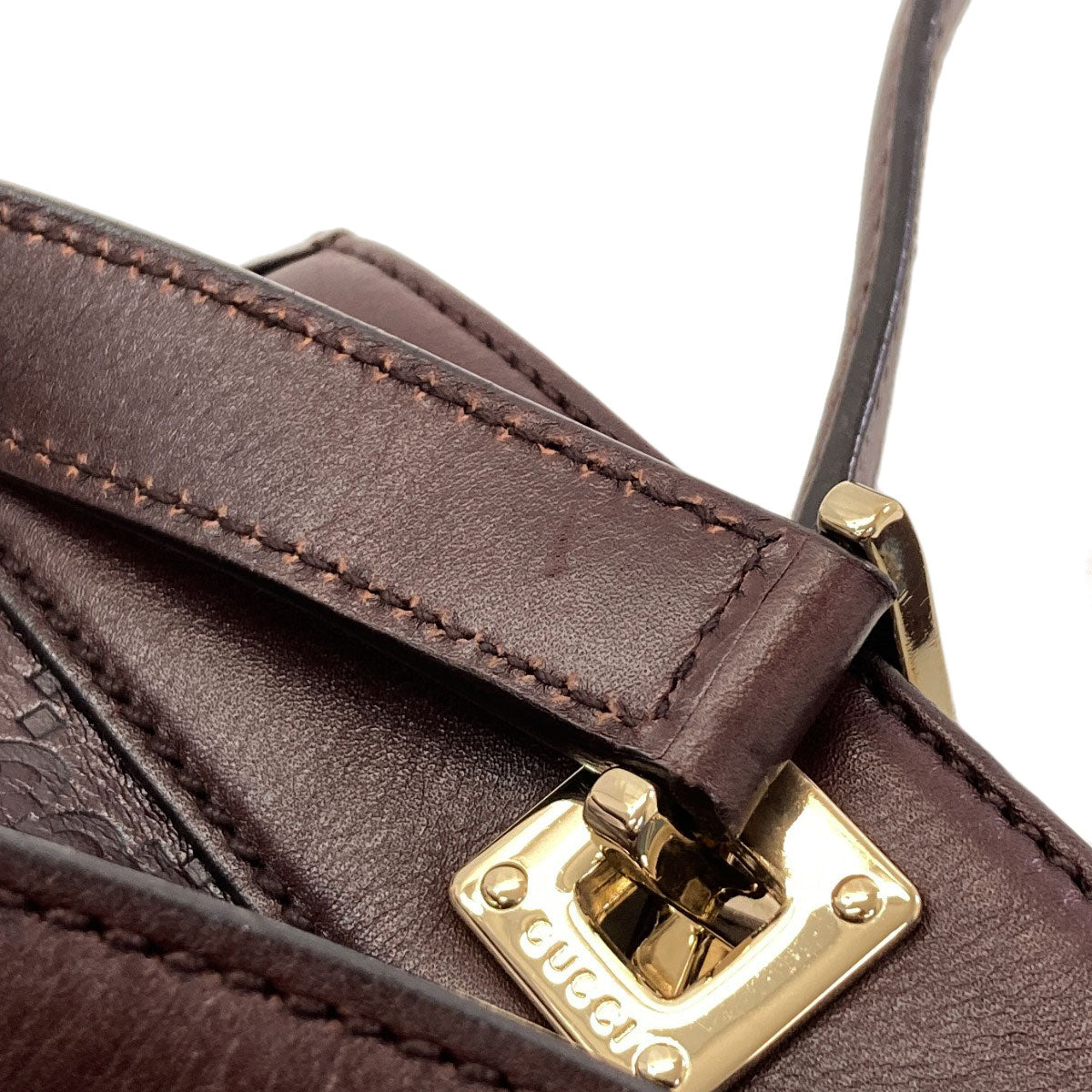 GUCCI 145994 GG Signature Guccissima Horsebit Handbag Leather Ladies [Used]