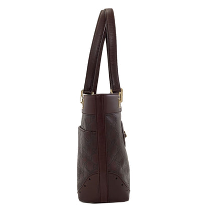 GUCCI 145994 GG Signature Guccissima Horsebit Handbag Leather Ladies [Used]