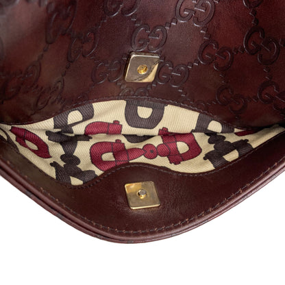 GUCCI 145994 GG Signature Guccissima Horsebit Handbag Leather Ladies [Used]