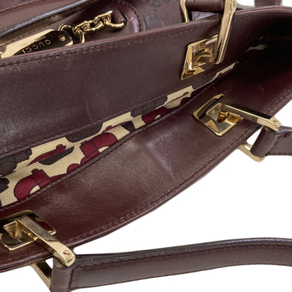 GUCCI 145994 GG Signature Guccissima Horsebit Handbag Leather Ladies [Used]