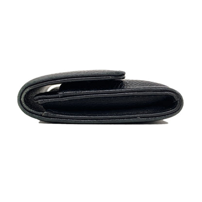 CHANEL COCO Mark SilverHardware Card Case Grained Calfskin Skin Ladies [Used]
