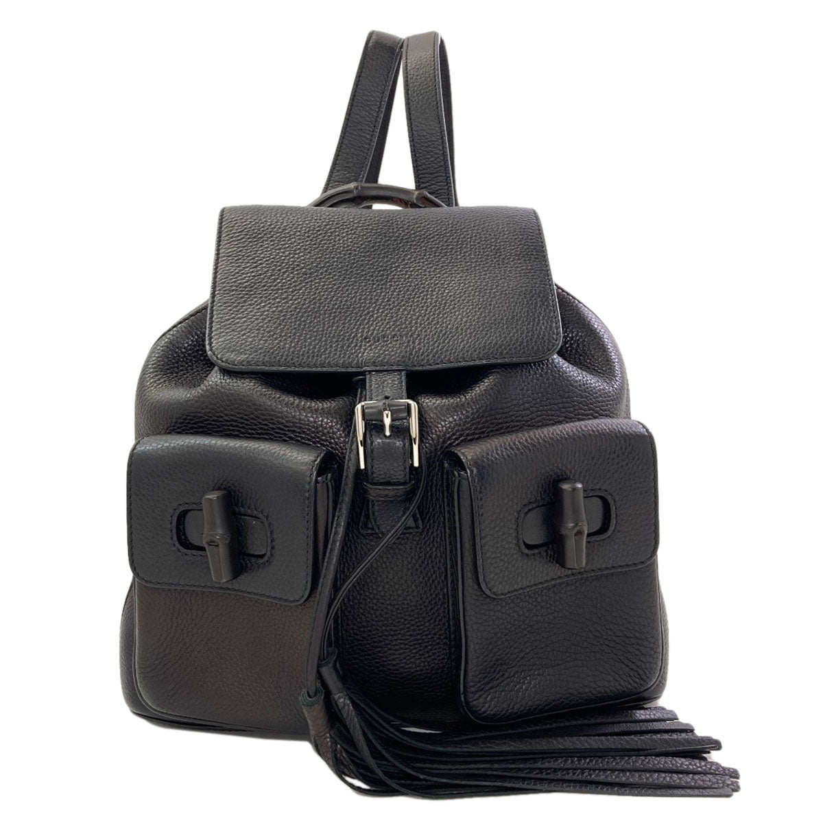 GUCCI 370833 Bamboo Fringe Backpack Â· Daypack Calf Ladies [Used]
