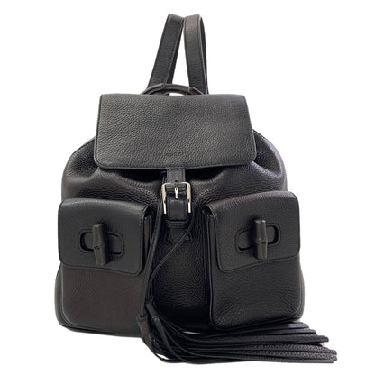 GUCCI 370833 Bamboo Fringe Backpack Â· Daypack Calf Ladies [Used]