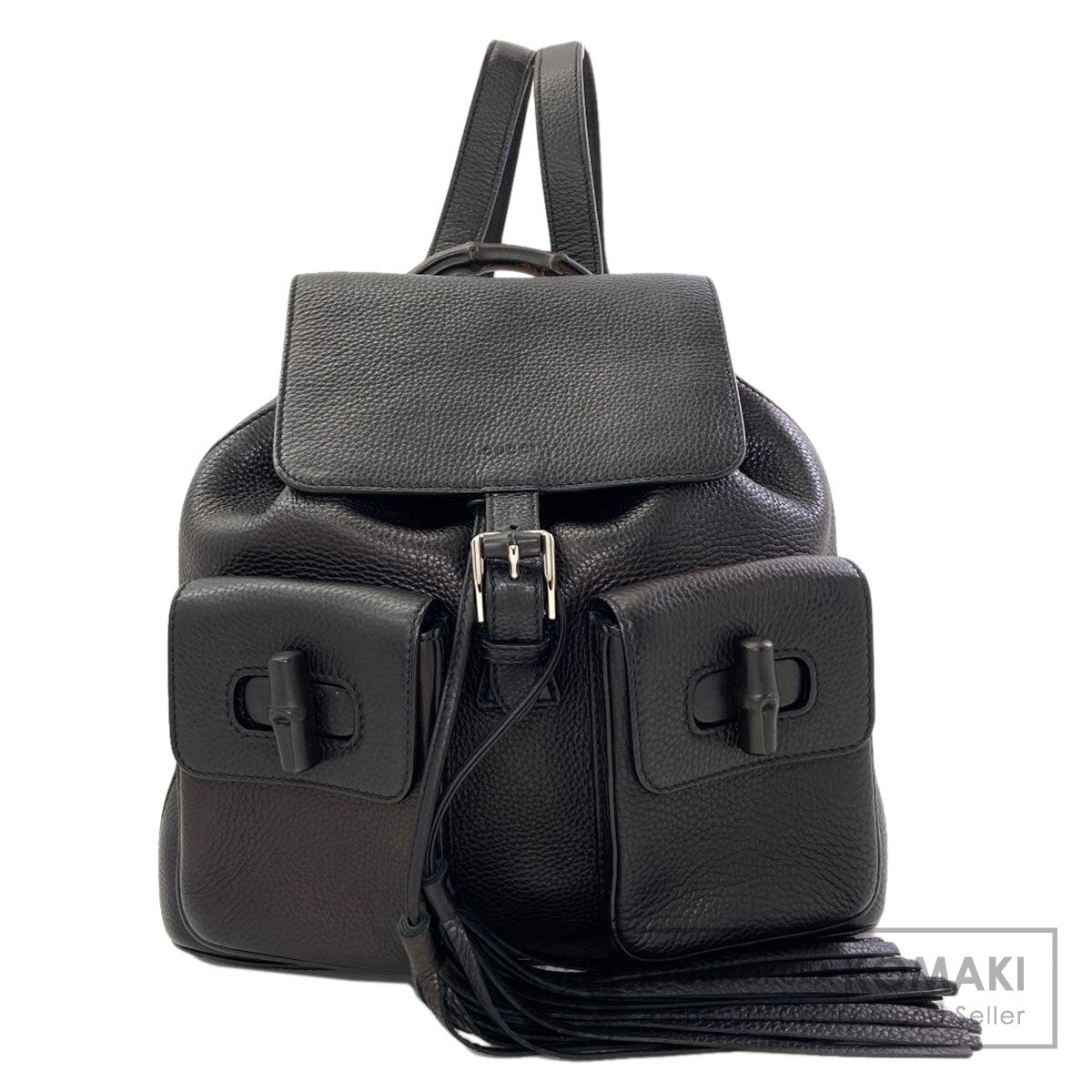 GUCCI 370833 Bamboo Fringe Backpack Â· Daypack Calf Ladies [Used]
