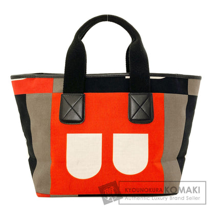BALLY B logo Handbag Canvas LeatherLadies [Used]