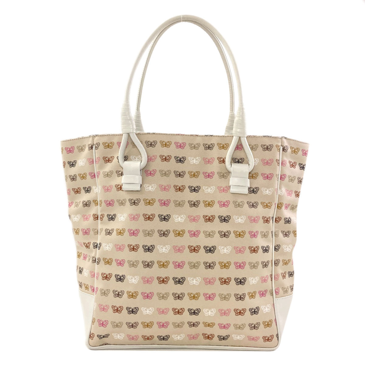 BOTTEGA VENETA Butterfly pattern Tote Bag Canvas Ladies [Used]