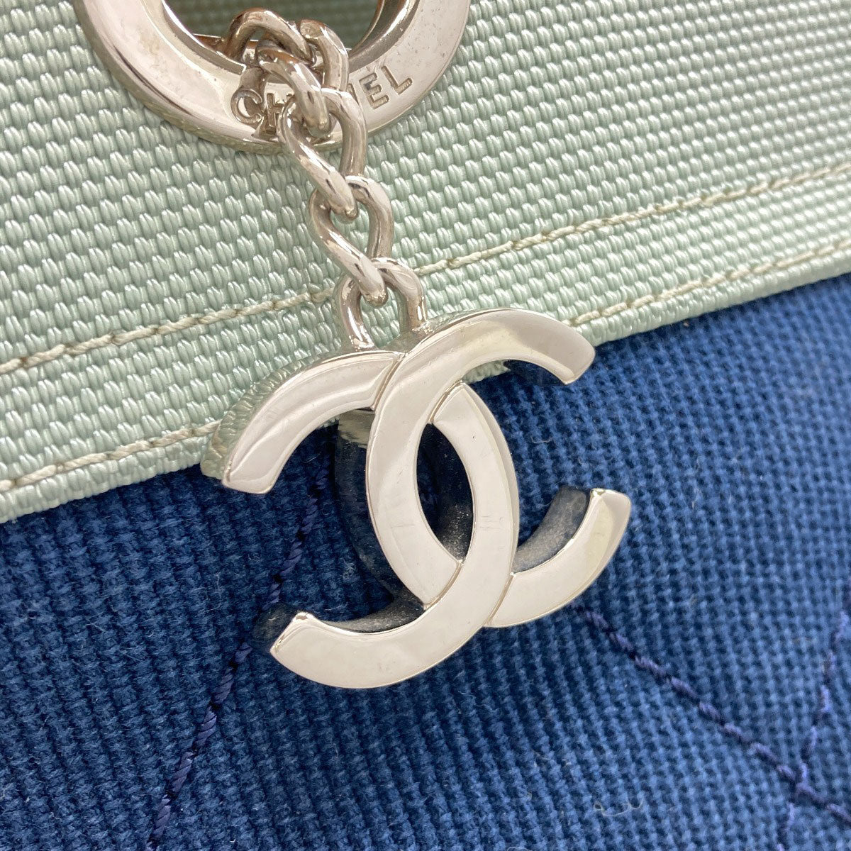 CHANEL Paris Biarritz SilverHardware Tote Bag Canvas Ladies [Used]