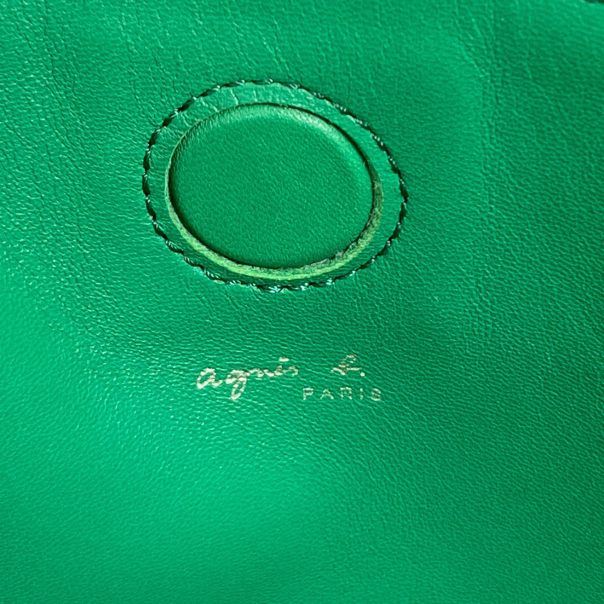 agnes b. border Handbag Leather Ladies [Used]
