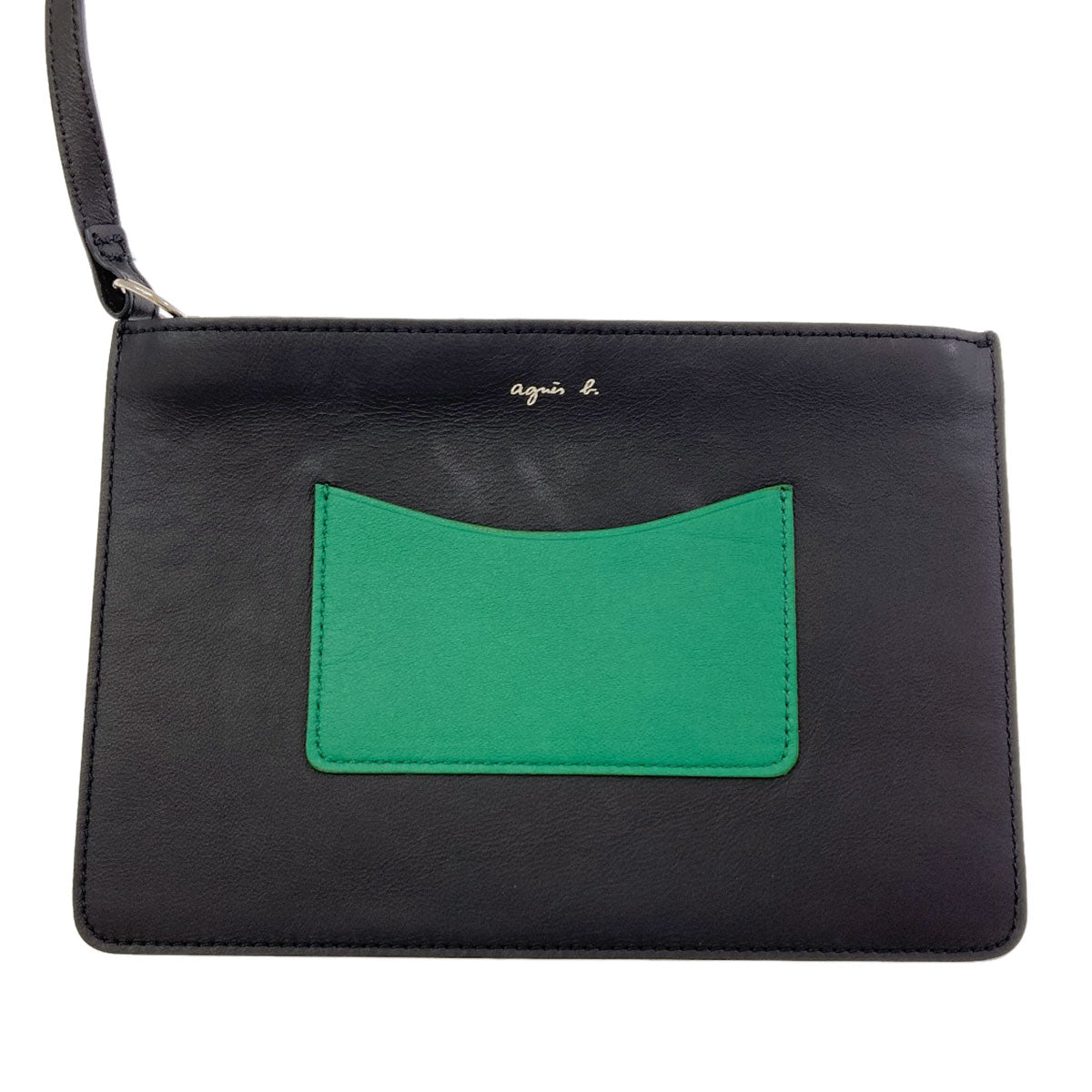 agnes b. border Handbag Leather Ladies [Used]