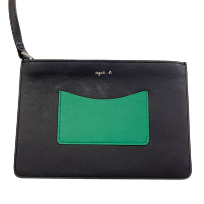 agnes b. border Handbag Leather Ladies [Used]