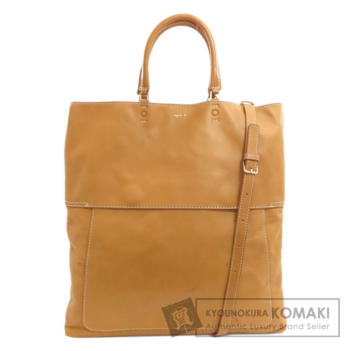 agnes b. 2WAY Tote Bag Leather Ladies [Used]