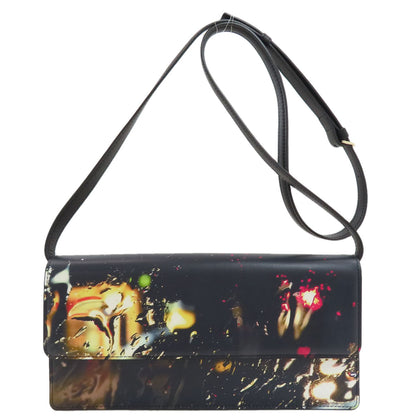 agnes b. Printed Long Shoulder Shoulder Bag Leather Ladies [Used]
