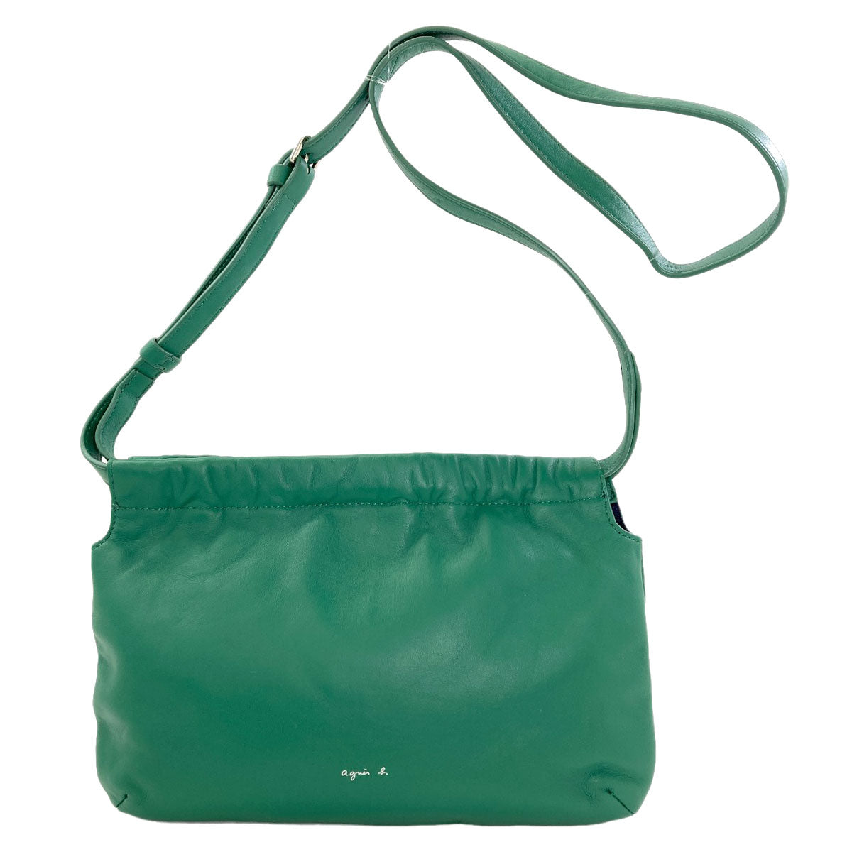 agnes b. logo Shoulder Bag Leather Ladies [Used]