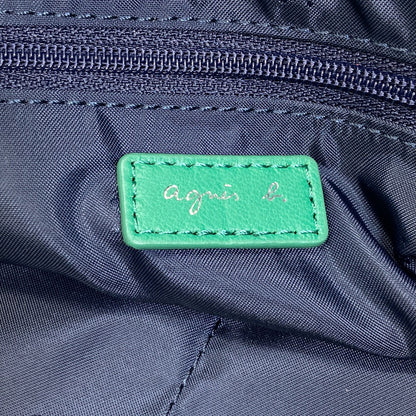 agnes b. logo Shoulder Bag Leather Ladies [Used]