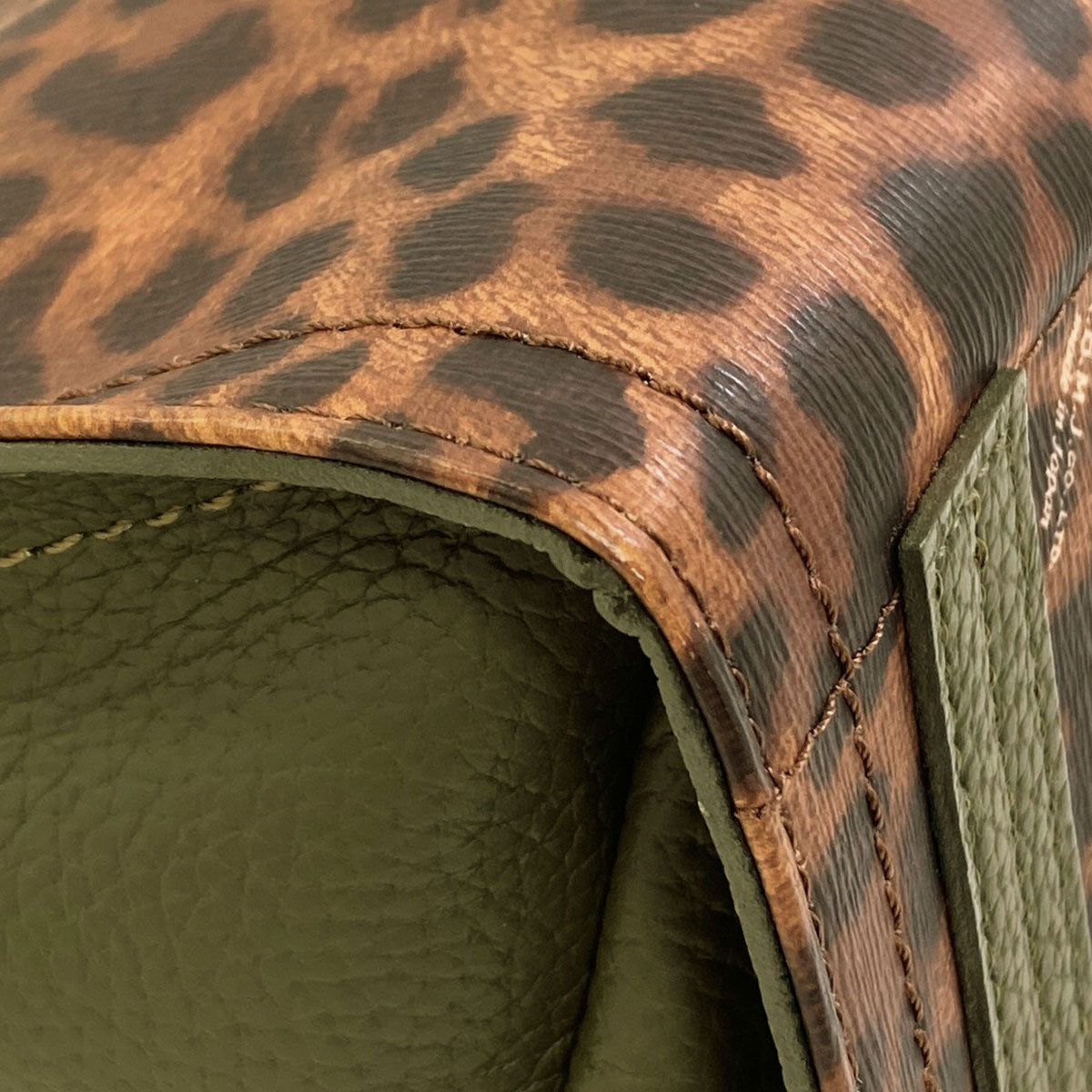 ADMJ Power Jet Leopard Pattern Handbag PVC Ladies [Used]