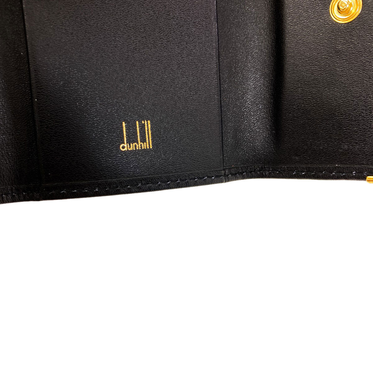 Dunhill logo key holder Leather mens [Used]