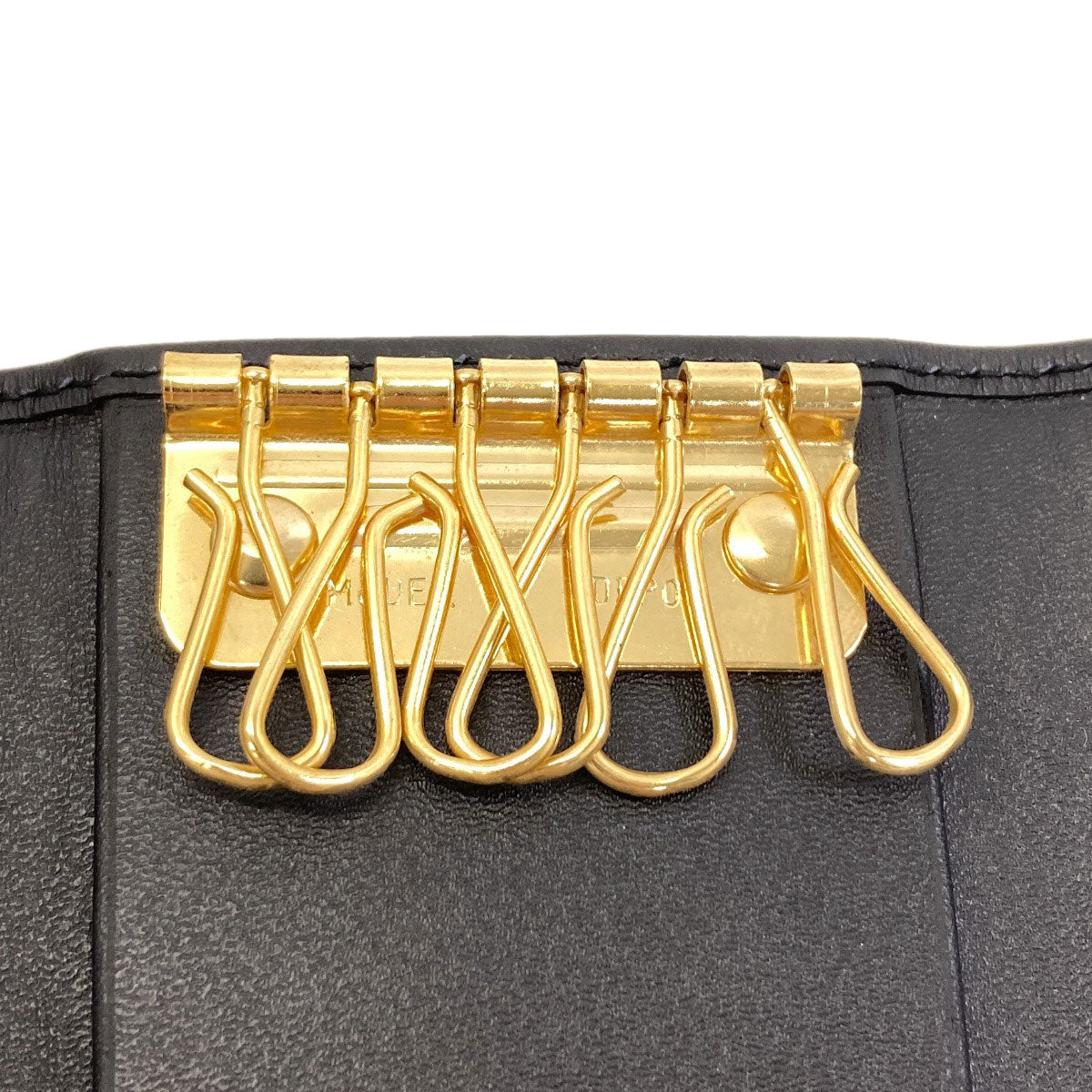 Dunhill logo key holder Leather mens [Used]