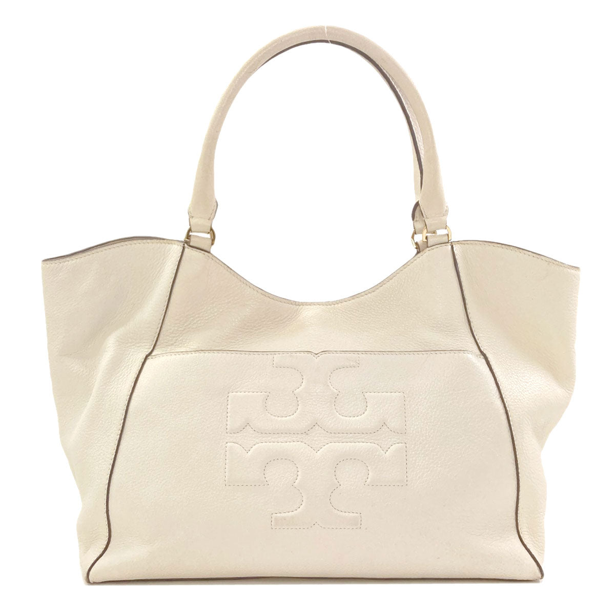 Tory Burch logo Tote Bag Leather Ladies [Used]