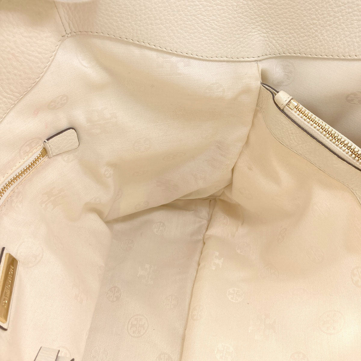 Tory Burch logo Tote Bag Leather Ladies [Used]