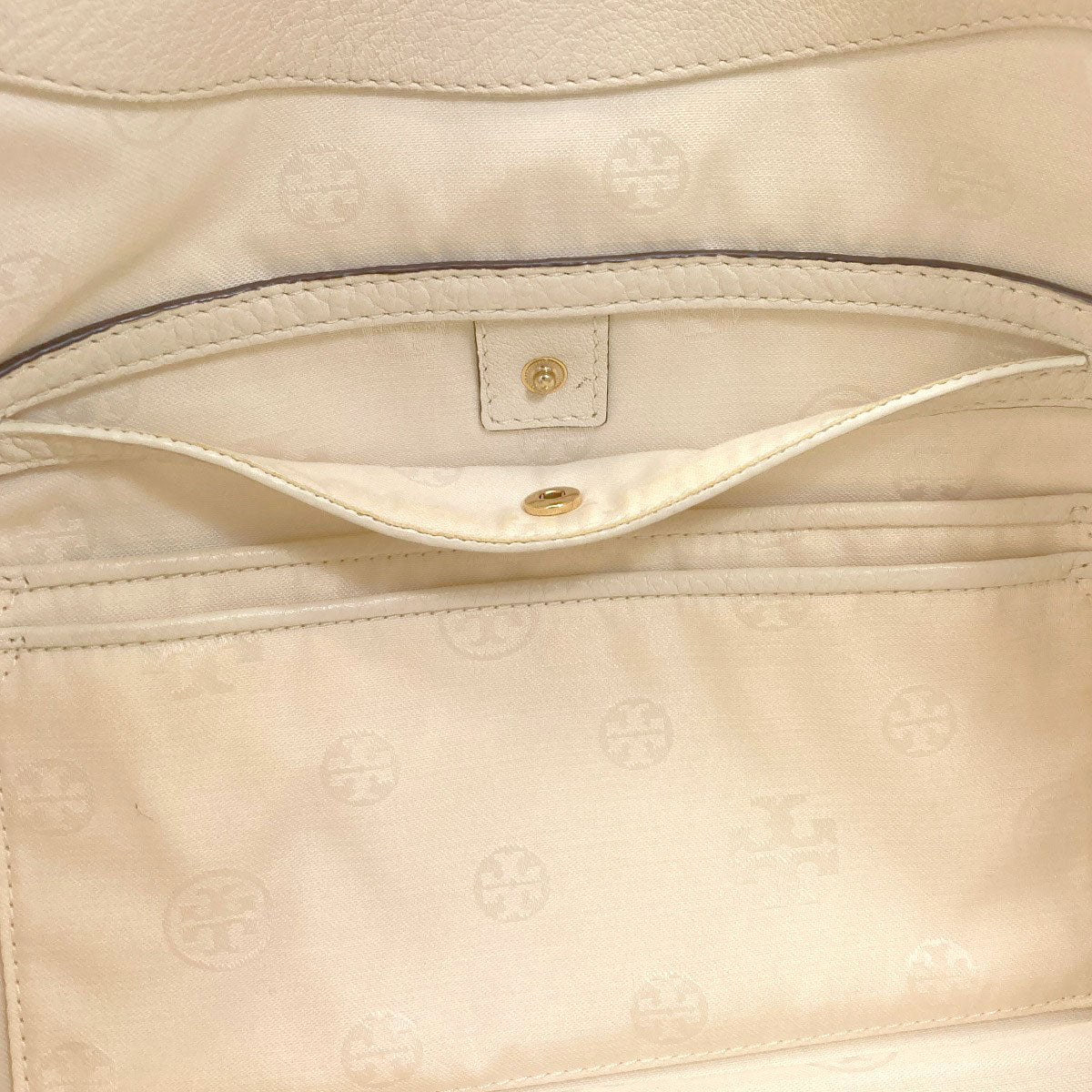 Tory Burch logo Tote Bag Leather Ladies [Used]