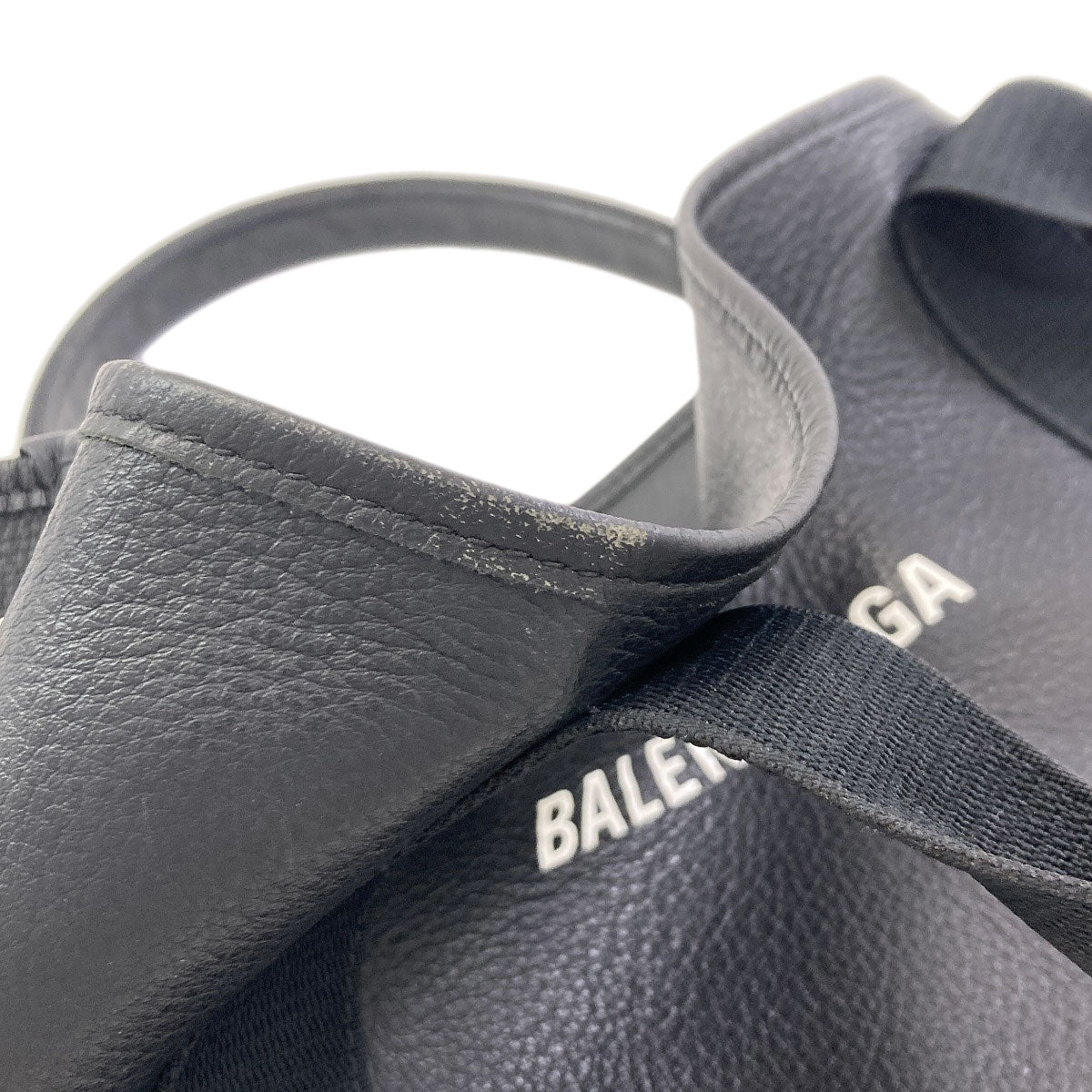 BALENCIAGA 333933 NAVY CABAS Tote Bag Leather Ladies [Used]