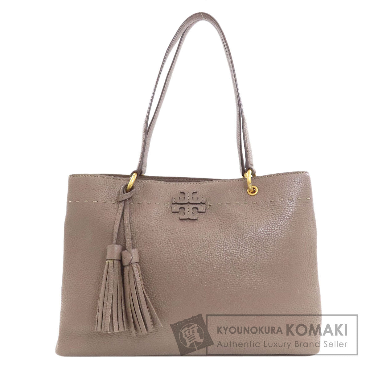 Tory Burch Mac Glow Tote Bag Leather Ladies [Used]