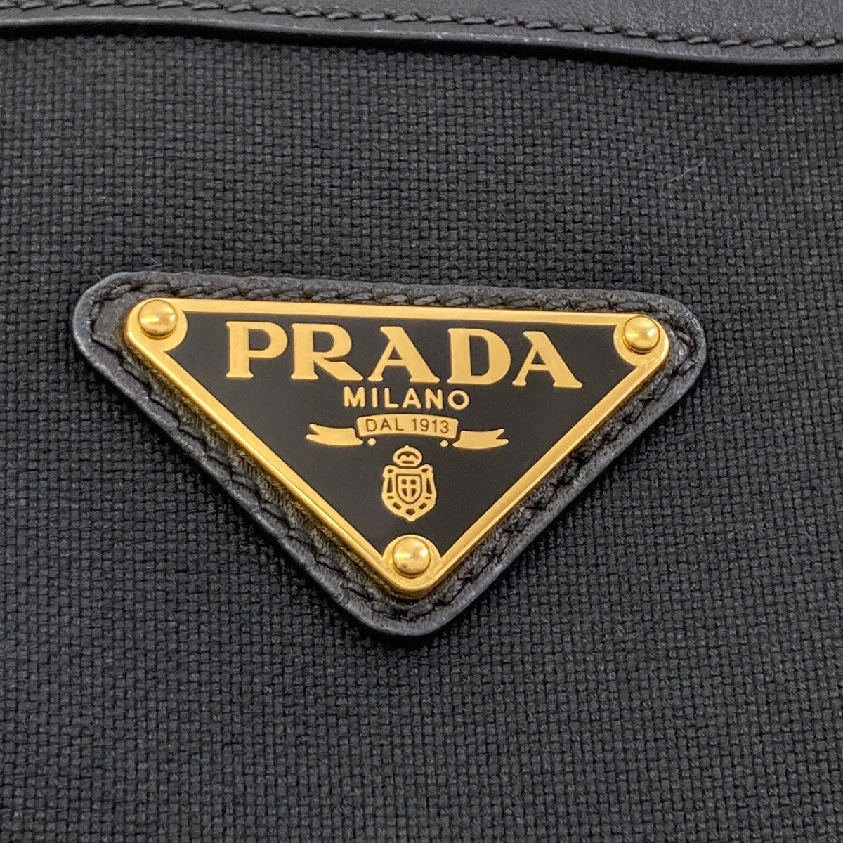 PRADA Logo Hardware Tote Bag Canvas Ladies [Used]