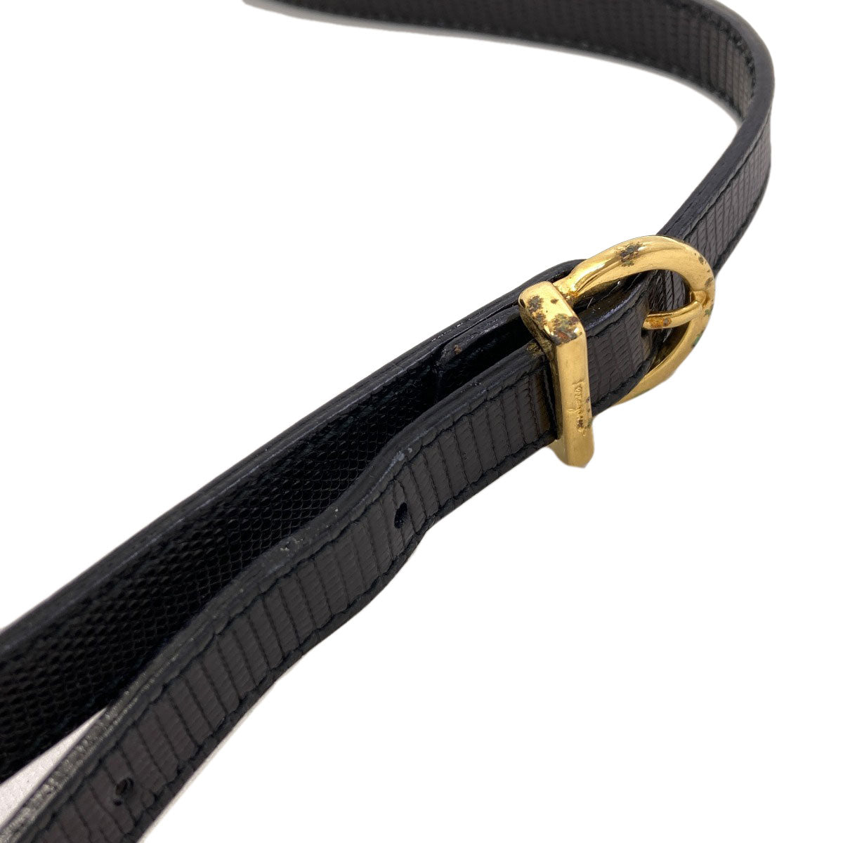 Salvatore Ferragamo Long Shoulder Embossed Shoulder Bag Calf Ladies [Used]