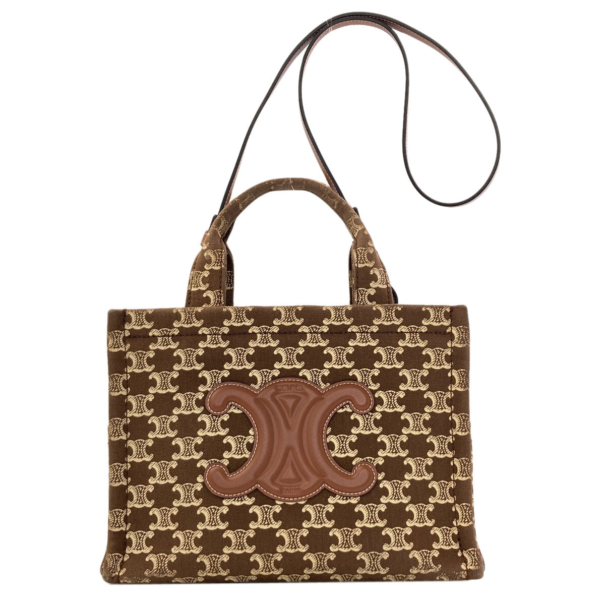 CELINE Small Cover Thais Triomphe 2WAY Handbag Canvas Ladies [Used]