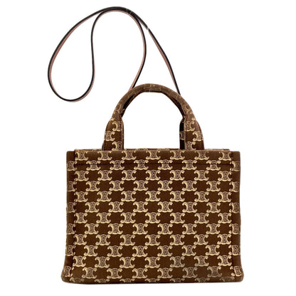 CELINE Small Cover Thais Triomphe 2WAY Handbag Canvas Ladies [Used]