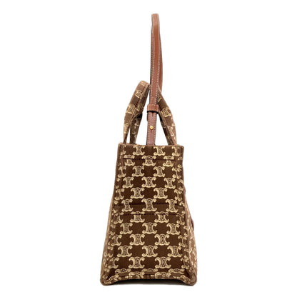 CELINE Small Cover Thais Triomphe 2WAY Handbag Canvas Ladies [Used]