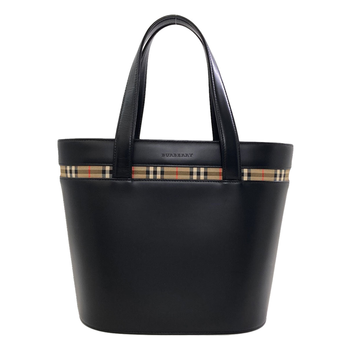 BURBERRY Burberry Check Handbag Leather Ladies [Used]