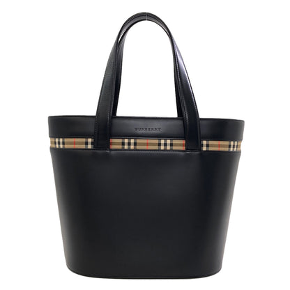 BURBERRY Burberry Check Handbag Leather Ladies [Used]