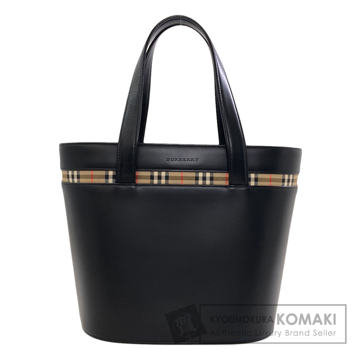 BURBERRY Burberry Check Handbag Leather Ladies [Used]